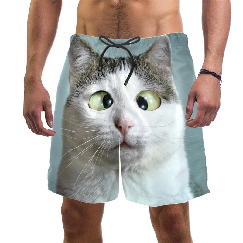 3d Print Funny Cat Beach Short - đánh giá và giá Trunks Board Surf