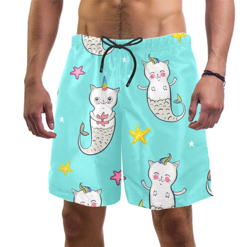 3d Print Funny Cat Beach Short - đánh giá và giá Trunks Board Surf