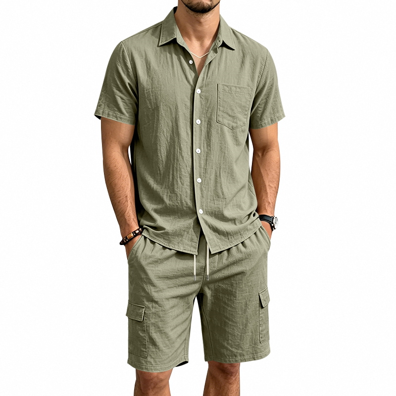 Men Summer American Linen Two  - đánh giá và giá Short Linen Drawstring